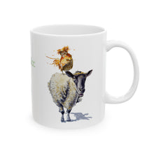 Load image into Gallery viewer, Bumblebee and Ben - Art by Caroline Le Bourgeois - Ceramic Mug, (11oz, 15oz)
