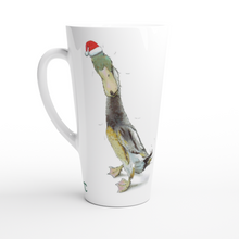 Load image into Gallery viewer, Mo knows it's Quishmas - Art by Caroline Le Bourgeois - White Latte 17oz Ceramic Mug