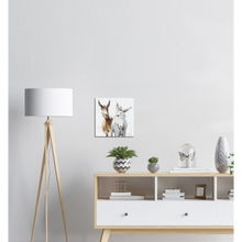 Load image into Gallery viewer, Coco and Eli the donkeys. Caroline's art canvas print