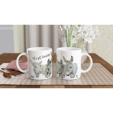 Load image into Gallery viewer, WE GOT DONKEYS - White 11oz Ceramic Mug - (Art by Caroline)
