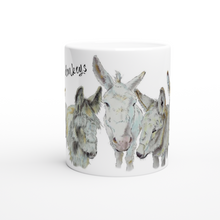 Load image into Gallery viewer, WE GOT DONKEYS - White 11oz Ceramic Mug - (Art by Caroline)