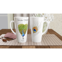 Load image into Gallery viewer, I love you, I love you more from Duran - Art by Caroline Le Bourgeois - White Latte 17oz Ceramic Mug