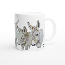 Load image into Gallery viewer, WE GOT DONKEYS - White 11oz Ceramic Mug - (Art by Caroline)