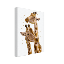 Load image into Gallery viewer, Cheeky Kenyan giraffes. Caroline's art canvas print