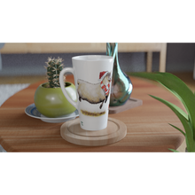 Load image into Gallery viewer, Christmas - White Latte 17oz Ceramic Mug - Art by Caroline Le Bourgeois