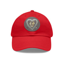 Load image into Gallery viewer, Giggle and Cuthbert LOVE - Art by Caroline Le Bourgeois - Cap Hat with Leather Patch (Round)
