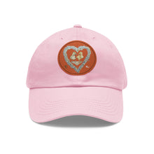 Load image into Gallery viewer, Giggle and Cuthbert LOVE - Art by Caroline Le Bourgeois - Cap Hat with Leather Patch (Round)
