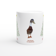 Load image into Gallery viewer, White 11oz Ceramic Quishmas mug By Kara
