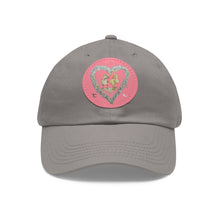 Load image into Gallery viewer, Giggle and Cuthbert LOVE - Art by Caroline Le Bourgeois - Cap Hat with Leather Patch (Round)
