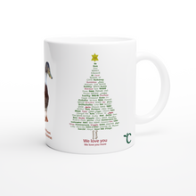 Load image into Gallery viewer, White 11oz Ceramic Quishmas mug By Kara
