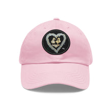 Load image into Gallery viewer, Giggle and Cuthbert LOVE - Art by Caroline Le Bourgeois - Cap Hat with Leather Patch (Round)
