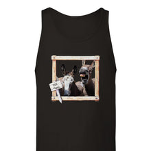 Load image into Gallery viewer, BEE Happy, Donkey - Premium Unisex Tank Top - Photograph by Kara Robertson - Art by Caroline Le Bourgeois
