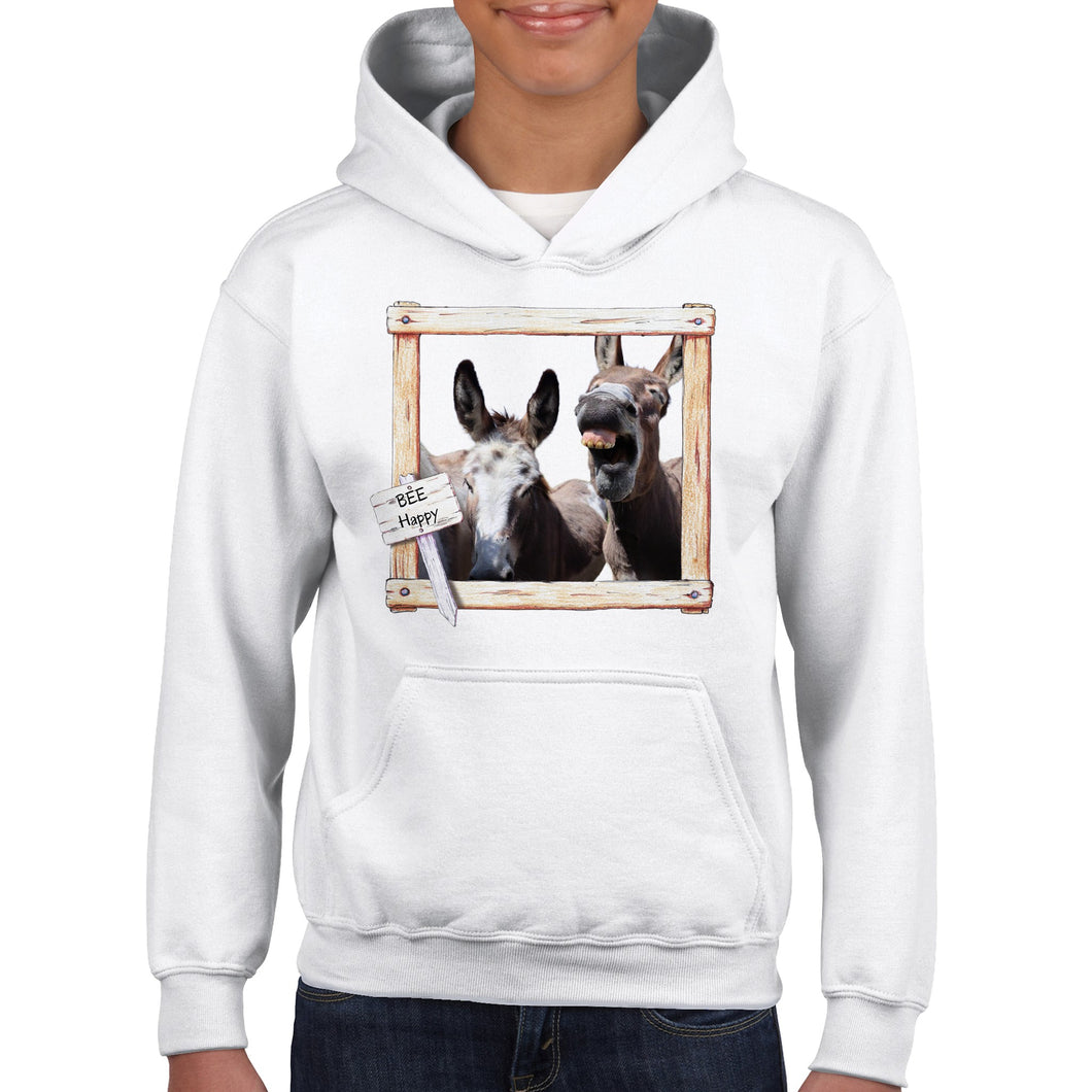 BEE Happy - Classic Kids Pullover Hoodie - Photograph by Kara Robertson - Art by Caroline Le Bourgeois