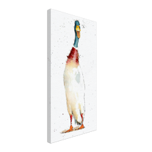 Load image into Gallery viewer, Happy runner duck. Caroline&#39;s art canvas print.
