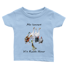 Load image into Gallery viewer, Mo knows it&#39;s Rush Hour - Art by Caroline Le Bourgeois - Classic Baby Crewneck T-shirt
