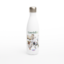 Load image into Gallery viewer, Farm Rush Hour composition - Art by Caroline Le Bourgeois -  White 17oz Stainless Steel Water Bottle

