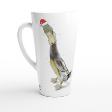 Load image into Gallery viewer, Mo knows it&#39;s Quishmas - Art by Caroline Le Bourgeois - White Latte 17oz Ceramic Mug
